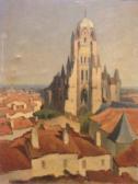GORRIN Ulysse 1884-1965,Village breton, l'église,Deburaux et Associes FR 2020-02-14