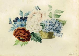 Gorston Jan,Still life with flowers in a basket,1824,Canterbury Auction GB 2018-04-10