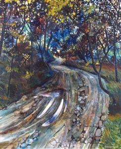GORTON LESLEY ANNE 1939,Wooded country lane,1975,Woolley & Wallis GB 2014-12-10