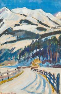 GOS Francois Marc Eug. 1880-1975,Paysage d'hiver à Saint-Moritz,Sotheby's GB 2023-12-12