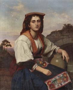 GOSCH August 1821-1903,Roman Country Girl,1879,Neumeister DE 2020-09-23