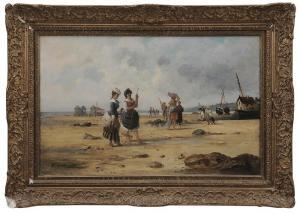 GOSE Jean François 1827-1870,At the Sea Shore,Brunk Auctions US 2013-11-15