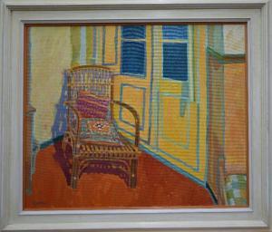 GOSLING Annabel 1942,Interior scene with cane chair,Andrew Smith and Son GB 2021-10-13