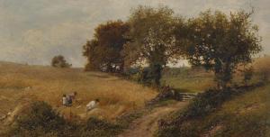 GOSLING William 1824-1883,Figures Harvesting in a Field,John Nicholson GB 2019-10-02