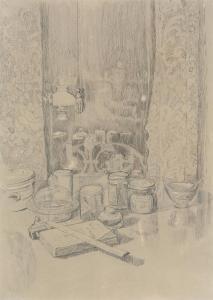 GOSSE Sylvia Laura 1881-1968,STILL LIFE WITH REFLECTIONS IN A WINDOW,1913,Dreweatts GB 2022-10-19
