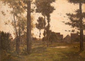 GOSSELIN Albert Ferdinand J 1862-1931,Paysage brumeux à l'aube,Gliubich Casa d'Aste IT 2023-03-17