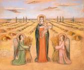 GOSZTONYI Mária 1893-1989,Mary with baby Jesus,Nagyhazi galeria HU 2020-12-02