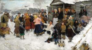 gotgoldt georgi federovich 1915-1984,Winter Wedding,1950,Heritage US 2008-11-14