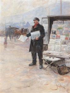 GOTH Jan 1889-1965,The Newspaper Seller,Palais Dorotheum AT 2015-12-07