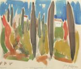GOTSCH Friedrich Karl 1900-1984,Toskanische Landschaft Florenz II,1963,Kastern DE 2013-10-28