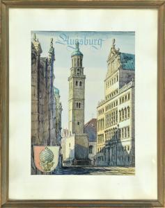 Gottfried Klein,Augsburg - Rathaus und Perlachturm,Allgauer DE 2018-01-11