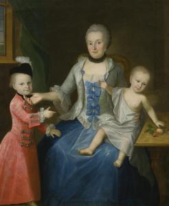GOTTLIEB BECKER JOHANN 1754-1777,PORTRAIT OF FRIDERICIA ADOLPHINA COUNTESS,Sotheby's GB 2012-01-27