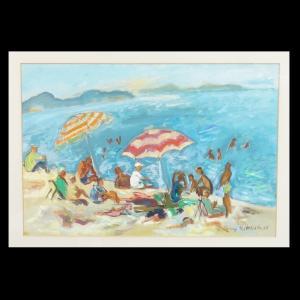 GOTTLIEB Harry 1895-1992,Beach Scene,1949,Kodner Galleries US 2022-09-07