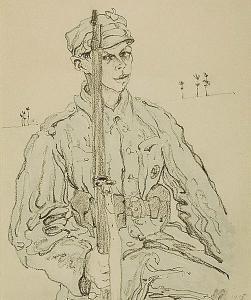 GOTTLIEB Leopold 1879-1934,Portret żołnierza - legionisty,Rempex PL 2006-10-25