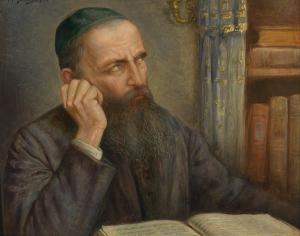 GOTTLIEB Marcin 1867-1936,Rabbi at his Studies,1913,Palais Dorotheum AT 2015-06-30