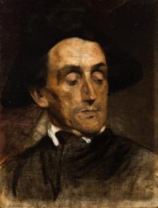 GOTTLIEB Moritz, Maurycy 1856-1879,Portret aktora – studium,1878,Sopocki Dom Aukcjny PL 2023-12-13