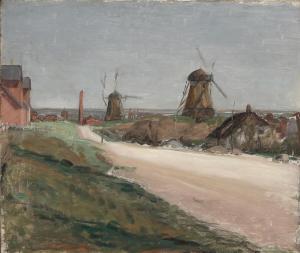 GOTTSCHALK Albert,\“Esromvejen ved Helsingør\”. A road near Elsinore,1887,Bruun Rasmussen 2024-02-19