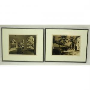 GOTTSCHO Samuel H 1875-1971,Two Courtyard Scenes,Kodner Galleries US 2018-06-13