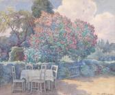 GOTZINGER Hans 1867-1941,A gift table and blooming lilac,1936,Palais Dorotheum AT 2012-11-08