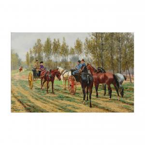 GOUBIE Jean Richard 1842-1899,Sur la route de la foire,1883,Cornette de Saint Cyr FR 2024-11-13