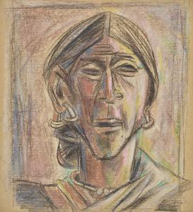 GOUD K. Laxma 1940,Untitled (Portrait of a Woman),1979,Christie's GB 2024-03-27
