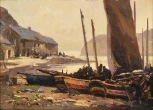 GOULD Alexander Carruthers 1870-1948,Bringing in the catch,Tennant's GB 2022-04-23