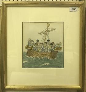 GOULD Francis Carruthers 1844-1925,Ship of Fools,Moore Allen & Innocent GB 2020-03-11