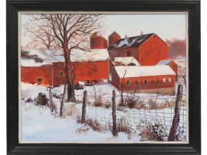 gould paul 1948,RED BARNS, ORANGE COUNTY, NY,William J. Jenack US 2018-12-09