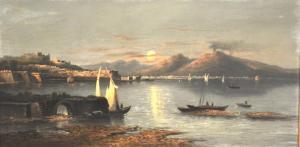 GOULD R 1800-1800,A moonlit view of the bay of Naples,John Nicholson GB 2013-02-07