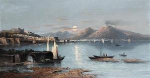 GOULD R 1800-1800,The Bay of Naples and Vesuvius in moonlight,Bonhams GB 2011-06-21