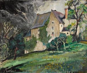 GOULET Yann Renard 1914-1999,HOUSE IN A RURAL LANDSCAPE,,1946,Whyte's IE 2023-07-10