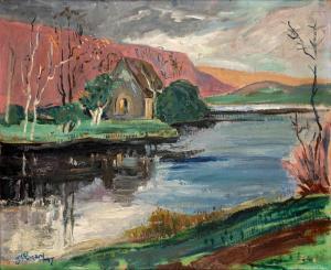 GOULET Yann Renard 1914-1999,LAKE SCENE,1949,Whyte's IE 2022-12-12