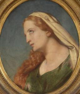 GOUPIL Léon Lucien 1834-1890,Étude pour une tête de femme les yeux levés,Aguttes FR 2022-11-17