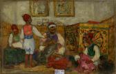 GOURDAULT Pierre 1880-1915,Scène de couture dans un intérieur tunisien,1912,VanDerKindere 2018-02-27