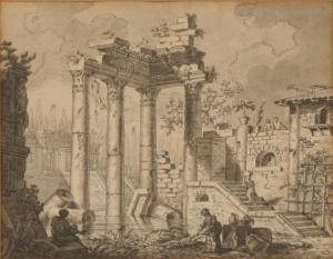 GOUT Johann Franz 1748-1812,Ruins,1797,Ripley Auctions US 2009-05-31