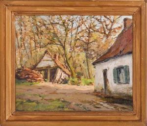GOUWELOOS Charles 1867-1946,Une ferme,Hotel Des Ventes Mosan BE 2022-03-23