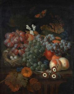 GOVAERTS Johann Baptist 1701-1746,Grappes de raisins, pêche,Artcurial | Briest - Poulain - F. Tajan 2020-09-29