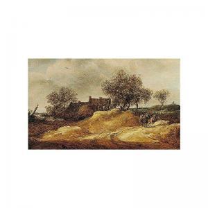 GOYEN van A 1700-1700,a dune landscape with figures conversing near cottages,Sotheby's GB 2001-11-01