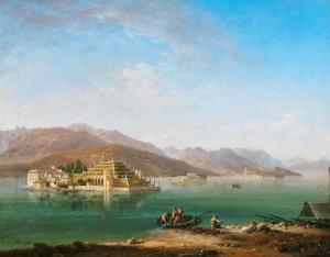 GOZZI Marco 1759-1839,Fishermen on Lake Maggiore, View of the Isola Bell,Palais Dorotheum 2023-05-02