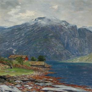 GRØNNEBERG Hulda 1844-1924,Landscape from Norway,Bruun Rasmussen DK 2011-10-24