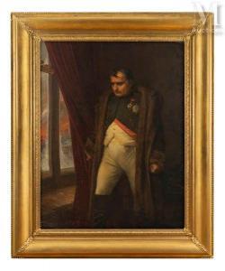 GRÜN Gustav Julius 1823-1896,Napoléon Ier pendant l\’incendie de Moscou (185,1856,Millon & Associés 2024-04-25