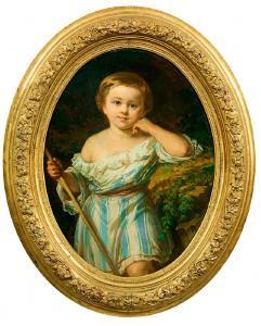 GRÜN Gustav Julius 1823-1896,Portrait eines Knaben mit Hirtenstab,1854,Schloss DE 2018-12-02