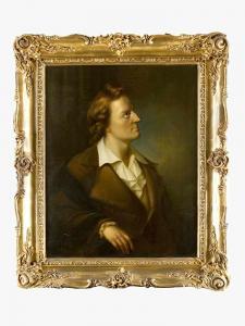 GRÜNLER Ehregott 1797-1881,portrait of Friedrich Schiller (1759-1805),Deutsch AT 2019-06-14