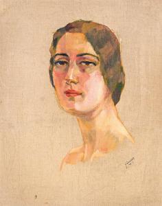 GRüNWALD Klára 1896,Portrait of a woman,1915,Nagyhazi galeria HU 2021-04-17