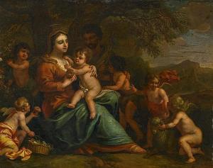 GRAAT Barend 1628-1709,Holy Family in Italian Landscape, Surrounded by Pu,1697,Van Ham DE 2017-11-17