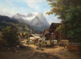 GRABAU Christian Johann L 1810-1874,Tiroler Berge mit Viehstaffage,1856,Ketterer DE 2007-10-27