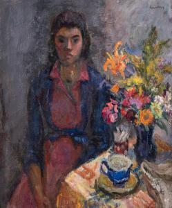 GRABER Margit 1896-1993,At the table,Nagyhazi galeria HU 2023-12-12