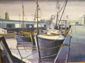 GRABER Sheila 1940,fishing boats on quayside in harbour,Jim Railton GB 2022-08-12