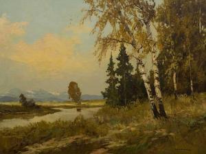 GRABNER Hans 1900-1900,Landscape with Trees & Lake,5th Avenue Auctioneers ZA 2015-05-17