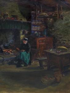 GRABOWSKA Karolina 1861-1920,IN BRETON HOUSE,Agra-Art PL 2018-03-25